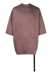 Rick Owens DRKSHDW crew-neck drawstring-hem cotton T-shirt - Marrone