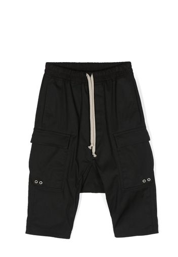 Rick Owens Kids drop-crotch cropped trousers - Nero