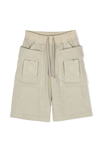 Rick Owens Kids drawstring-waist cotton shorts - Toni neutri