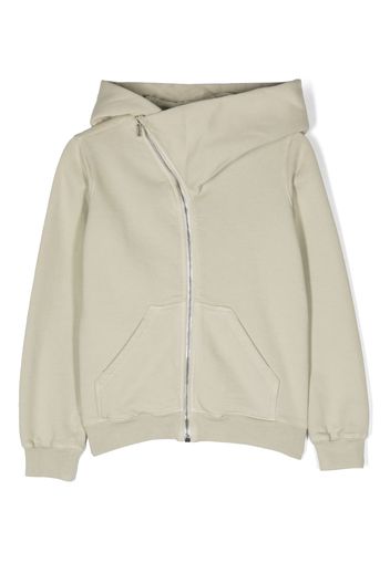 Rick Owens Kids zip-up cotton hoodie - Toni neutri