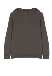 Rick Owens Kids drawstring virgin wool hoodie - Grigio