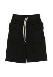 Rick Owens Kids drawstring-waist cotton shorts - Nero