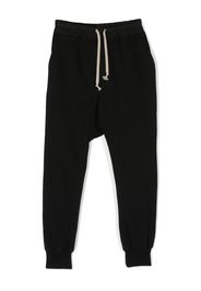 Rick Owens Kids drawstring-waist cotton track pants - Nero