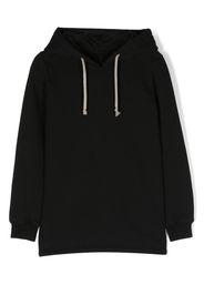 Rick Owens Kids drawstring cotton hoodie - Nero