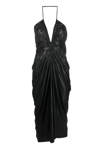 Rick Owens Lilies halterneck ruched dress - Nero