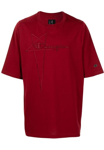 Rick Owens X Champion Rick Owens X Champion logo-embroidered T-shirt - Rosso