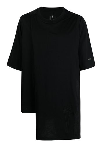 Rick Owens X Champion T-shirt asimmetrica con maniche corte - Nero