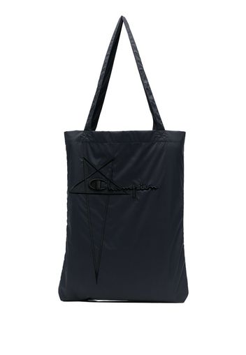 Rick Owens X Champion embroidered-logo tote bag - Nero