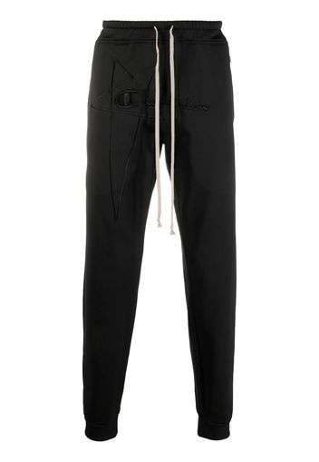 Rick Owens X Champion Pantaloni con ricamo - Nero