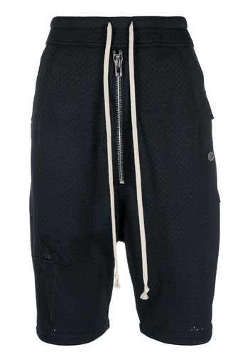 Rick Owens X Champion drawstring track shorts - Nero