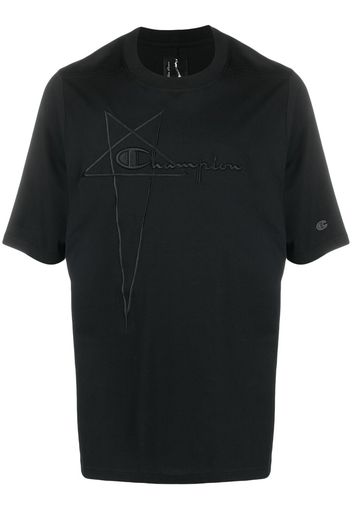 Rick Owens X Champion T-shirt con ricamo - Nero