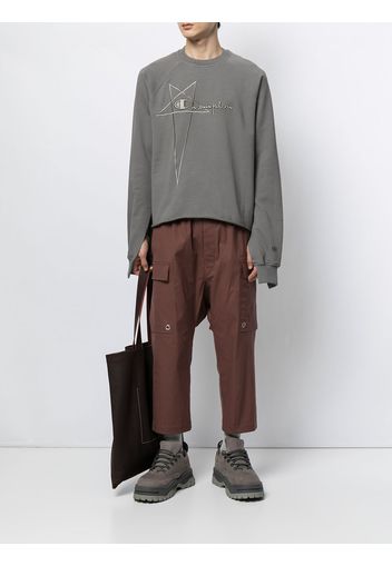 Rick Owens X Champion Felpa con ricamo - Grigio