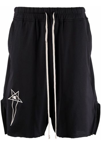 Rick Owens X Champion embroidered-logo shorts - Nero