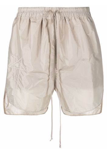 Rick Owens X Champion Dolphin logo-embroidered shorts - Toni neutri