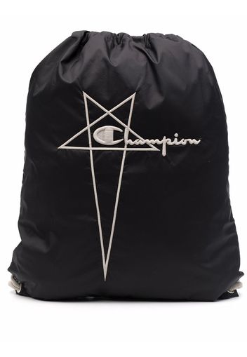 Rick Owens X Champion Fogachine drawstring backpack - Nero