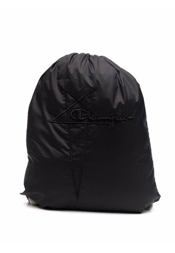 Rick Owens X Champion large drawstring backpack - Nero