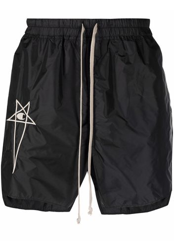 Rick Owens X Champion Dolphin logo-embroidered shorts - Nero