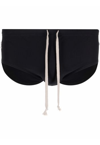 Rick Owens X Champion embroidered-logo swim trunks - Nero