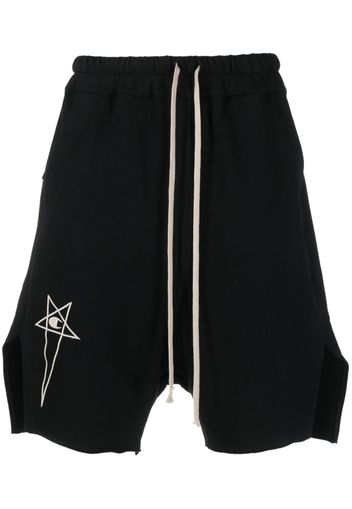 Rick Owens X Champion embroidered-logo cotton shorts - Nero