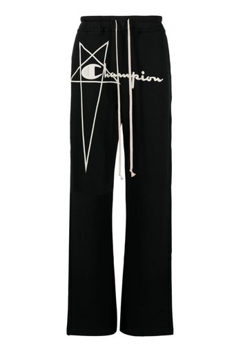 Rick Owens X Champion Dietrich logo-embroidered track pants - Nero