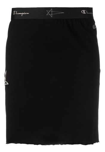 Rick Owens X Champion logo-embroidered straight skirt - Nero