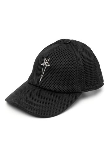 Rick Owens X Champion logo-embroidered perforated cap - Nero