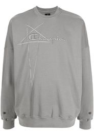Rick Owens X Champion logo-embroidered cotton sweatshirt - Grigio