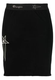 Rick Owens X Champion elasticated logo-waistband skirt - Nero