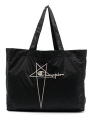 Rick Owens X Champion embroidered logo tote bag - Nero