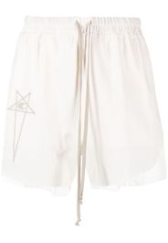 Rick Owens X Champion logo-embroidered slit shorts - Bianco