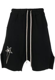 Rick Owens X Champion embroidered-logo cotton shorts - Nero