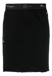 Rick Owens X Champion logo-embroidered straight skirt - Nero