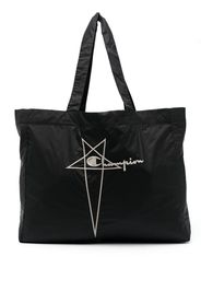 Rick Owens X Champion x Champion logo-embroidered tote bag - Nero