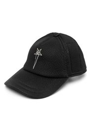 Rick Owens X Champion logo-embroidered perforated cap - Nero