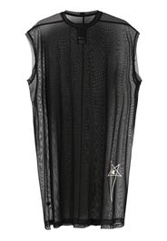 Rick Owens X Champion logo-embroidered sheer tank top - Nero