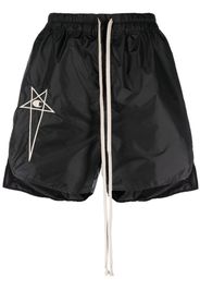 Rick Owens X Champion logo-embroidered mini shorts - Nero