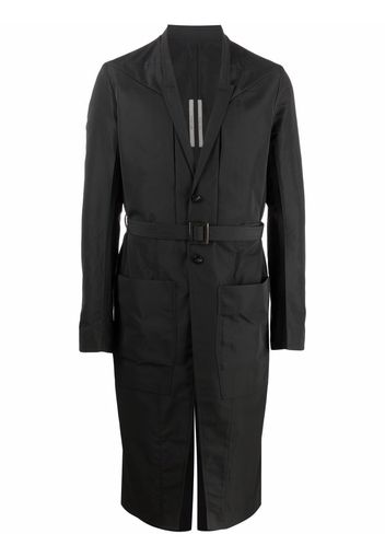 Rick Owens Cappotto con cintura Lido - Nero