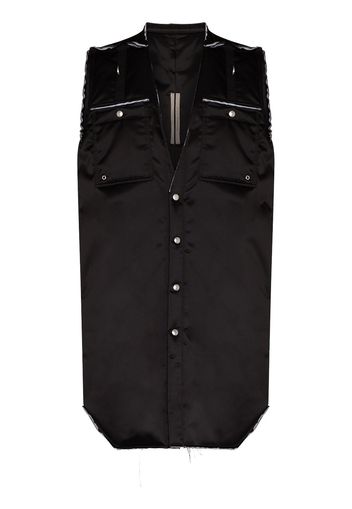 Rick Owens Outershirt unfinished gilet - Nero