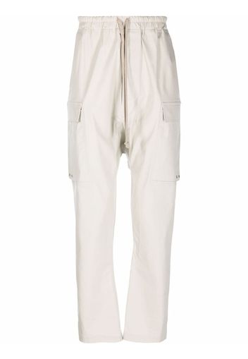 Rick Owens drop-crotch organic cotton trousers - Toni neutri