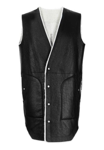 Rick Owens Gilet con bordo a contrasto - Nero