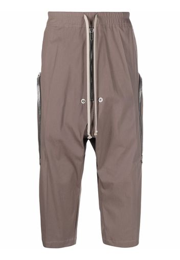 Rick Owens drawstring-waist drop-crotch trousers - Verde