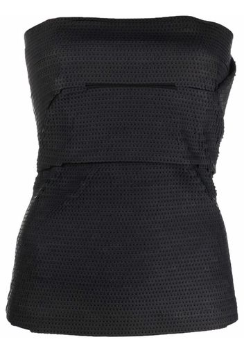 Rick Owens embroidered bustier top - Nero