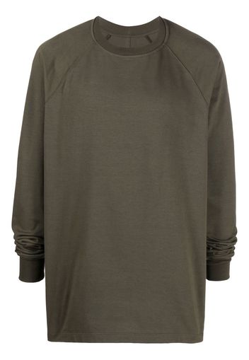 Rick Owens T-shirt a maniche lunghe Baseball - Verde