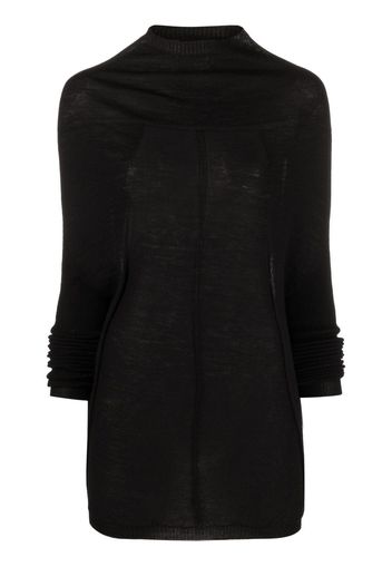 Rick Owens Maglione con scollo rialzato - Nero