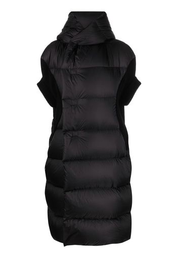 Rick Owens asymmetric hooded padded coat - Nero