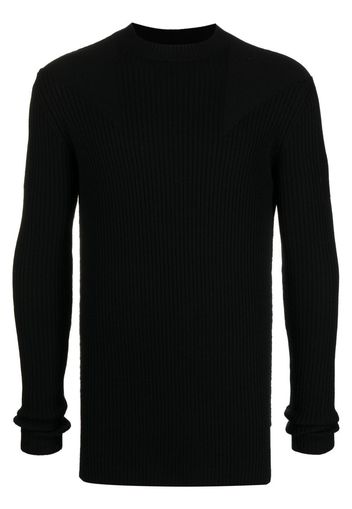 Rick Owens ribbed panel jumper - Nero