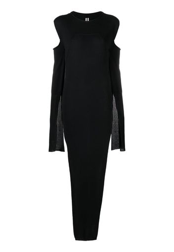 Rick Owens cape-sleeve knit dress - Nero