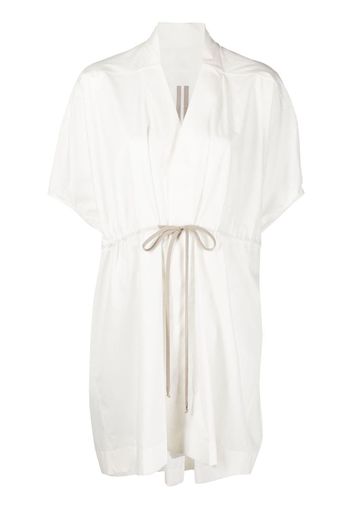 Rick Owens tie-front short-sleeved dress - Bianco