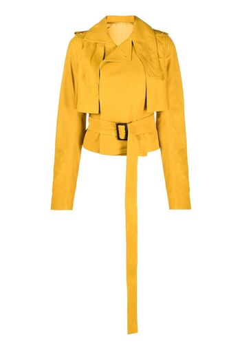 Rick Owens belted cropped jacket - Giallo