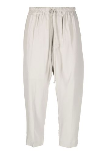 Rick Owens cropped drop-crotch trousers - Toni neutri